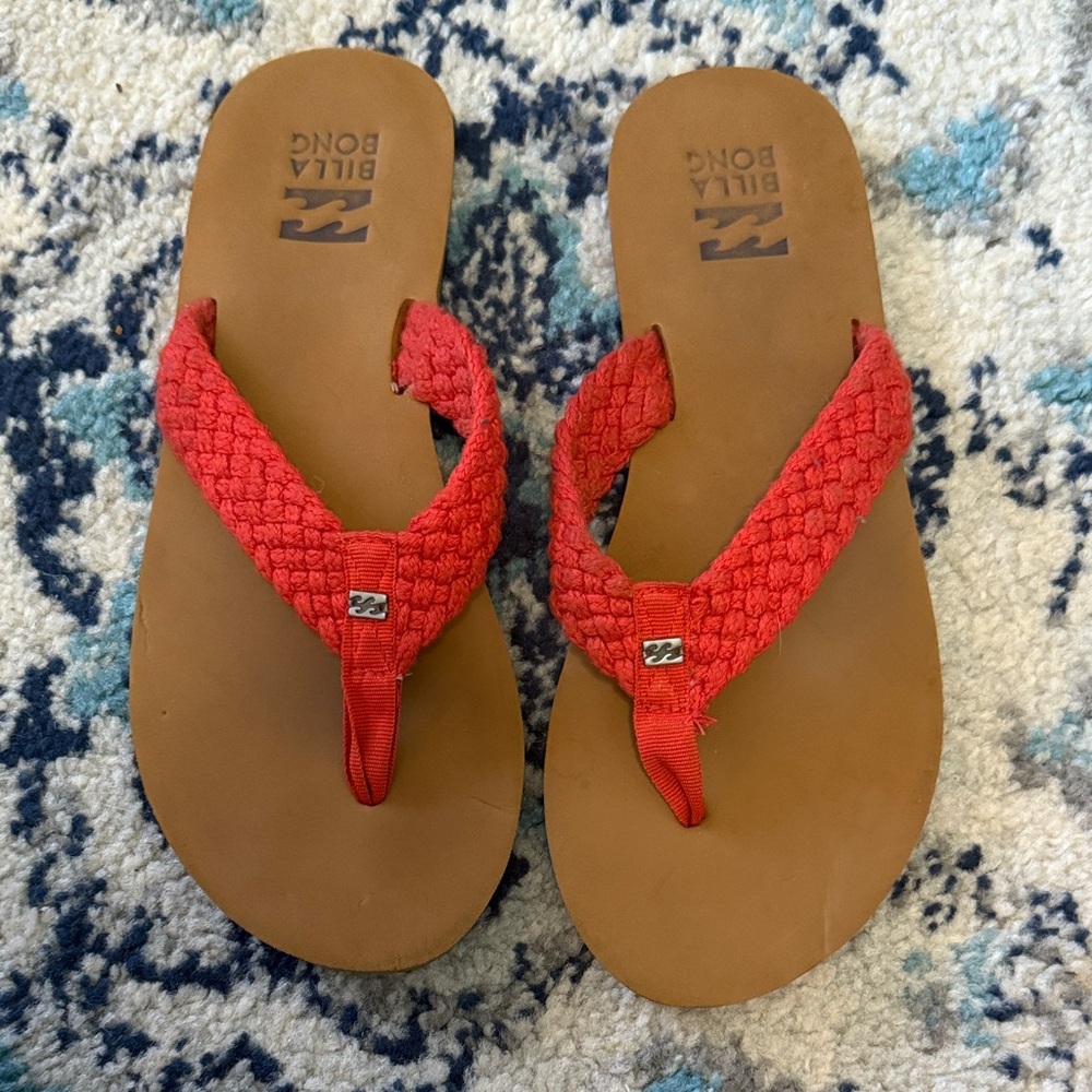 Billabong Red Woven Sandals